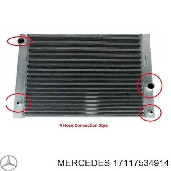 17117534914 Mercedes radiador refrigeración del motor