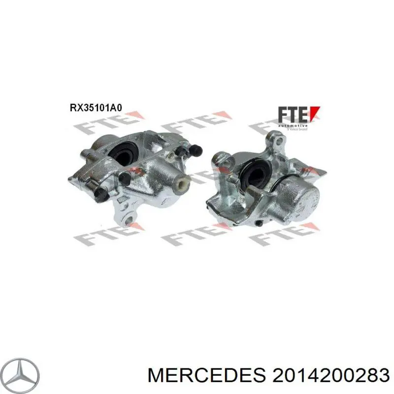 2014200283 Mercedes pinza de freno trasera izquierda