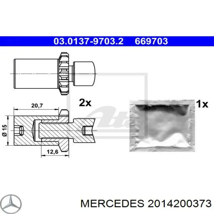 Regulador de freno de tambor trasero Mercedes 2014200373 precio, desde 14,07 EUR