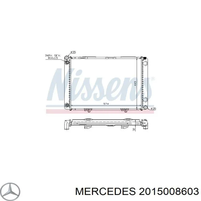 2015008603 Mercedes radiador refrigeración del motor