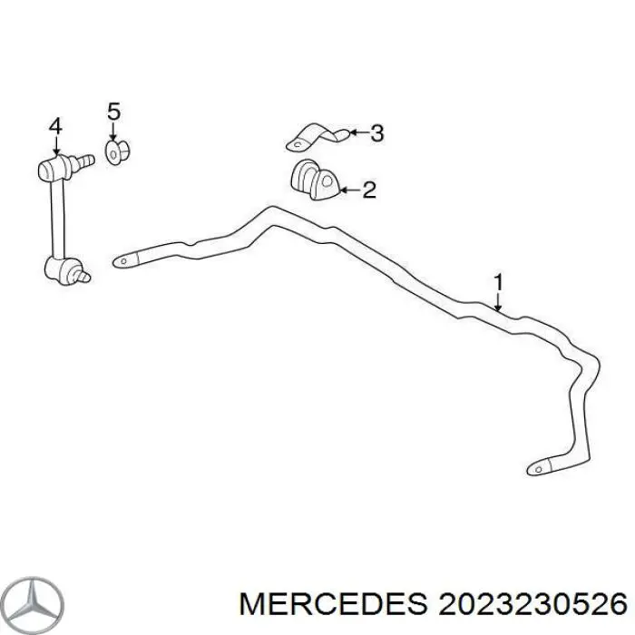 Comprar A2023230526 Mercedes Abrazadera de sujeción de la bieleta estabilizadora trasera