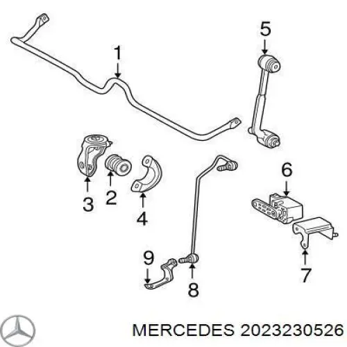 Abrazadera de sujeción de la bieleta estabilizadora trasera Mercedes A2023230526 precio, desde 24,77 EUR