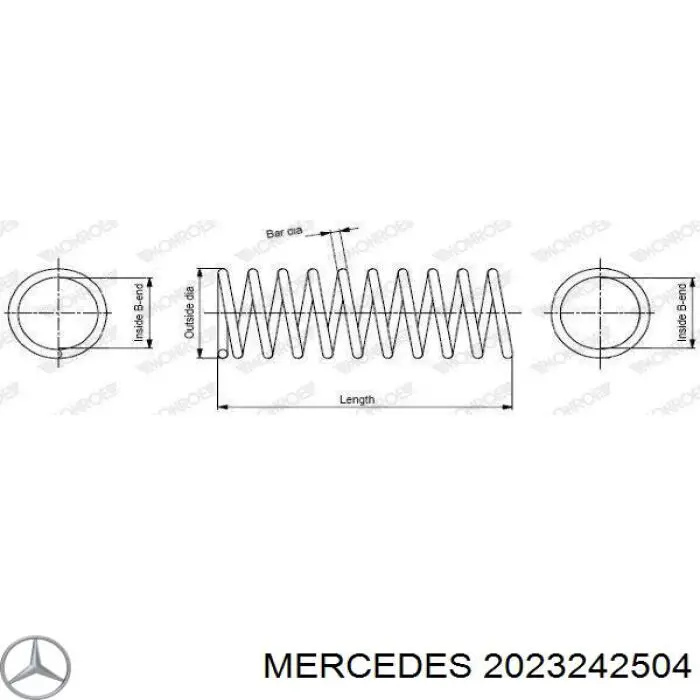 2023242504 Mercedes muelle de suspensión eje trasero