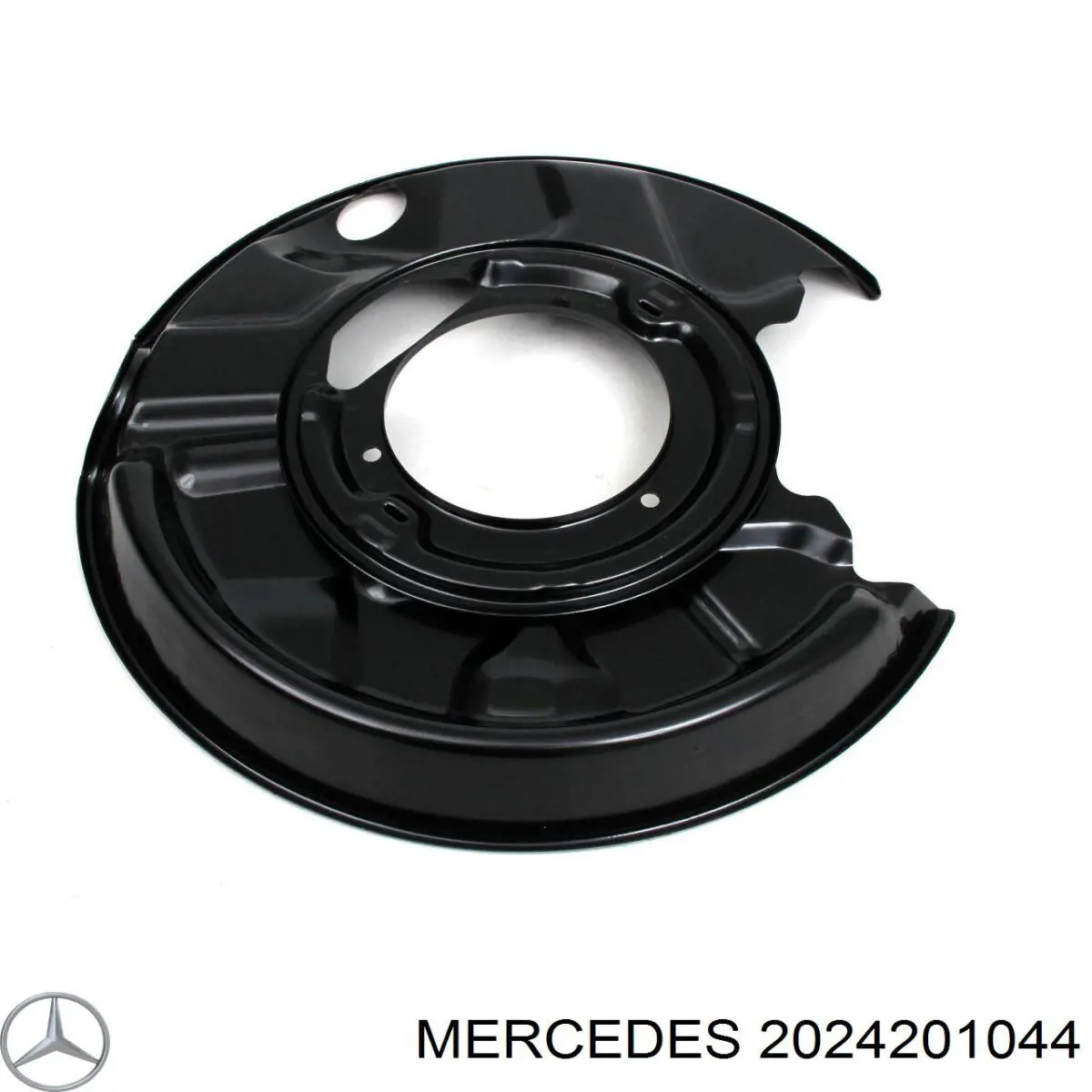 2024201044 Mercedes chapa protectora contra salpicaduras, disco de freno trasero izquierdo