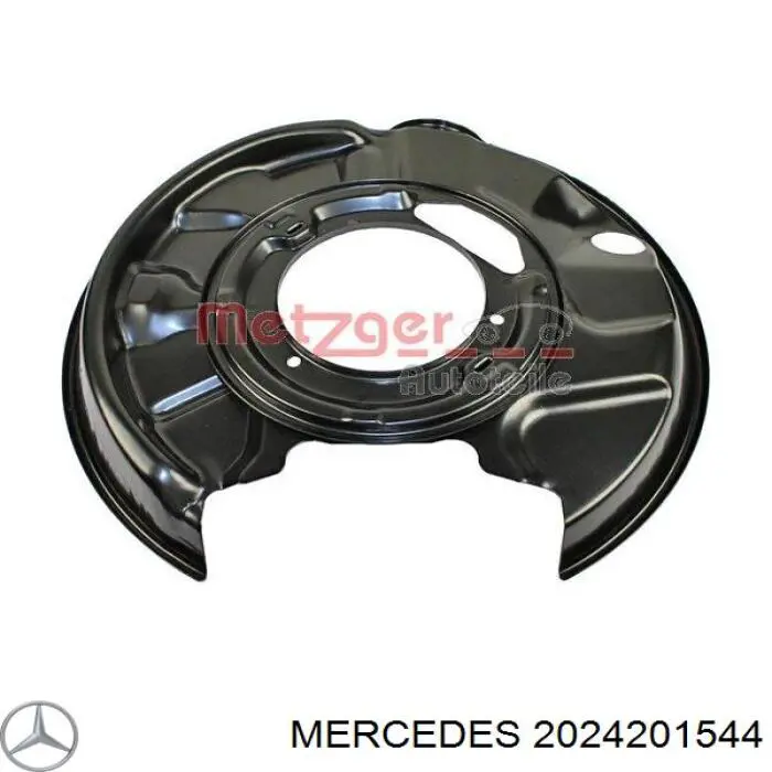 2024201544 Mercedes chapa protectora contra salpicaduras, disco de freno trasero derecho