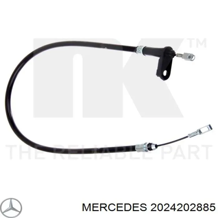 2024202885 Mercedes cable de freno de mano trasero derecho