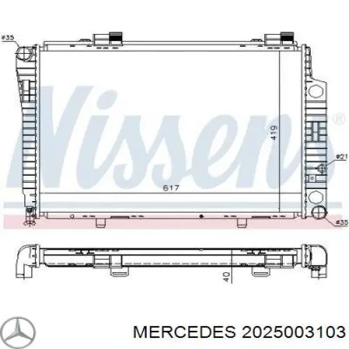 Radiador 2025003103 Mercedes