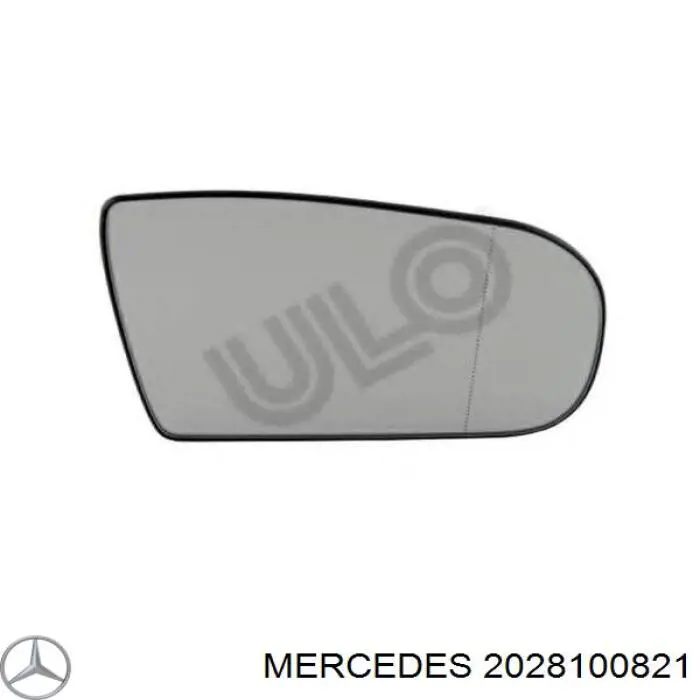 2028100821 Mercedes cristal de espejo retrovisor exterior derecho