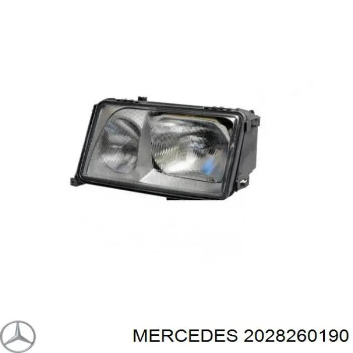 2028260190 Mercedes cristal de faro izquierdo