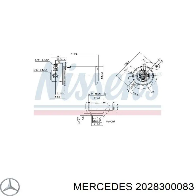 2028300083 Mercedes filtro deshidratador