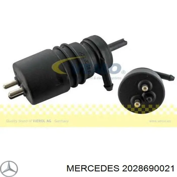 Bomba de agua limpiaparabrisas, delantera 2028690021 Mercedes