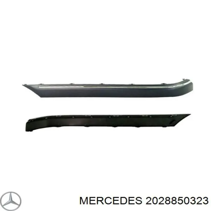 2028850323 Mercedes rejilla de ventilación, parachoques trasero, izquierda