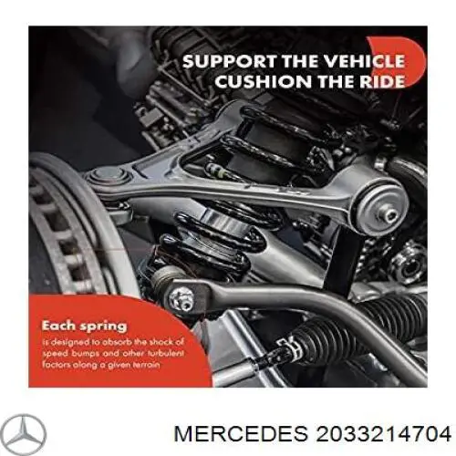 2033214704 Mercedes muelle de suspensión eje delantero
