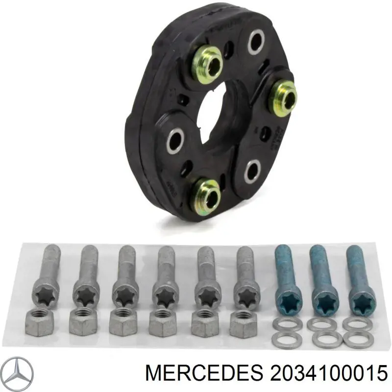 2034100015 Mercedes articulación, árbol longitudinal, delantera/trasera