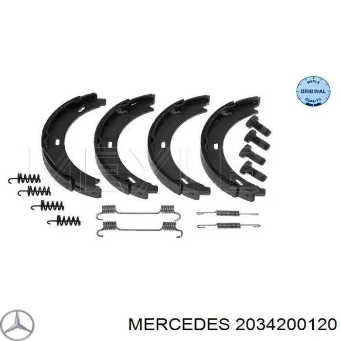 Comprar 2034200120 Mercedes Juego de zapatas de frenos, freno de estacionamiento