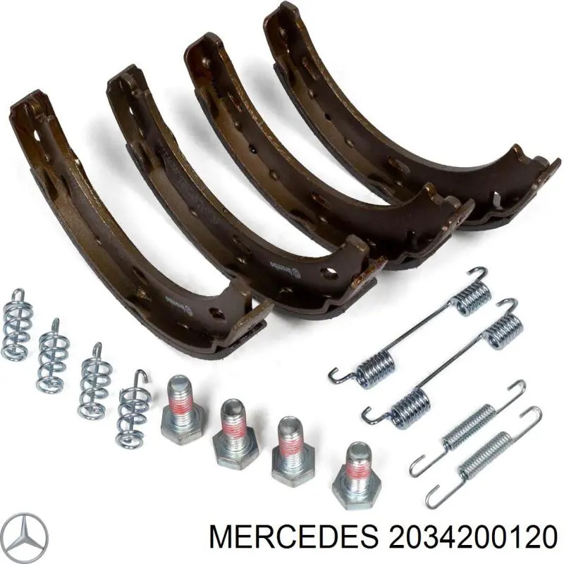 Juego de zapatas de frenos, freno de estacionamiento Mercedes E C124