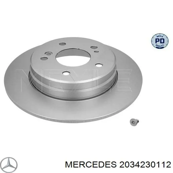 2034230112 Mercedes disco de freno trasero