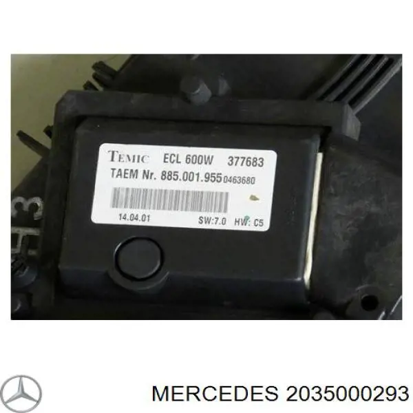 Ventilador de radiador 2035000293 Mercedes