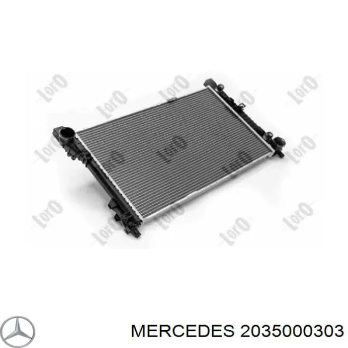 2035000303 Mercedes radiador refrigeración del motor