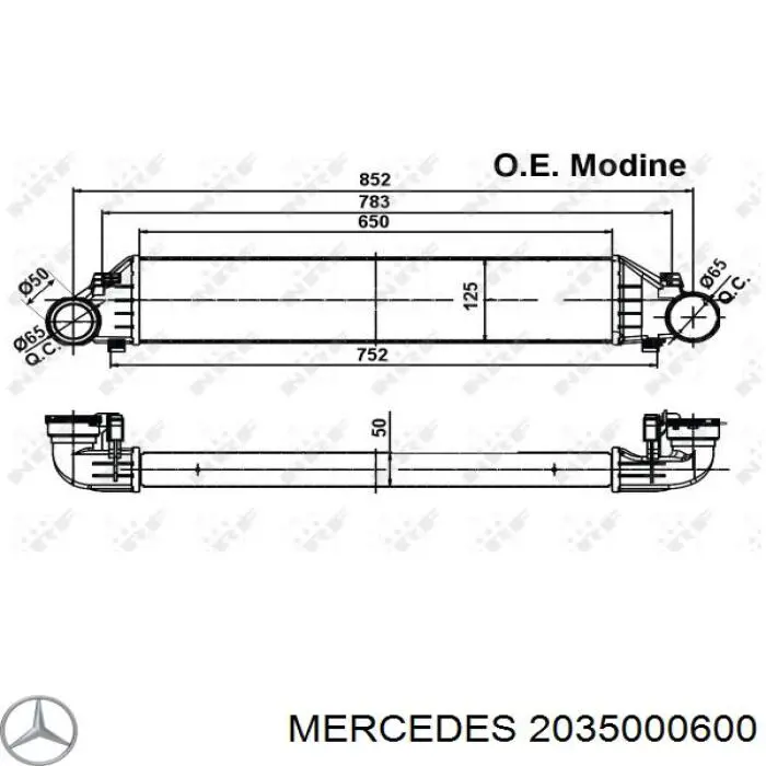 2035000600 Mercedes intercooler