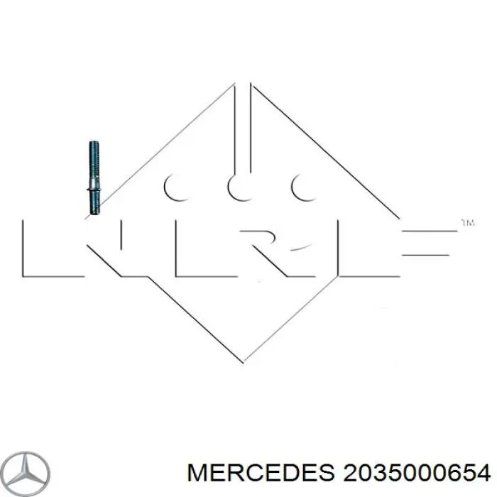 2035000654 Mercedes condensador aire acondicionado