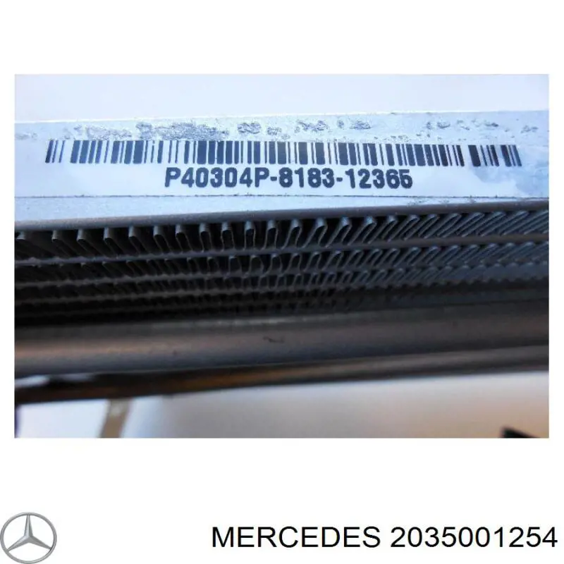 2035001254 Mercedes condensador aire acondicionado