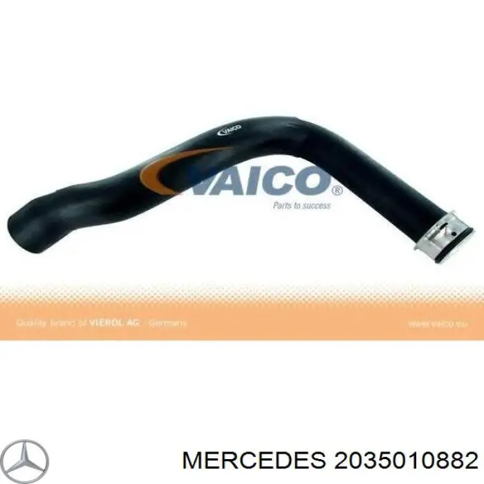 2035010882 Mercedes tubería de radiador arriba