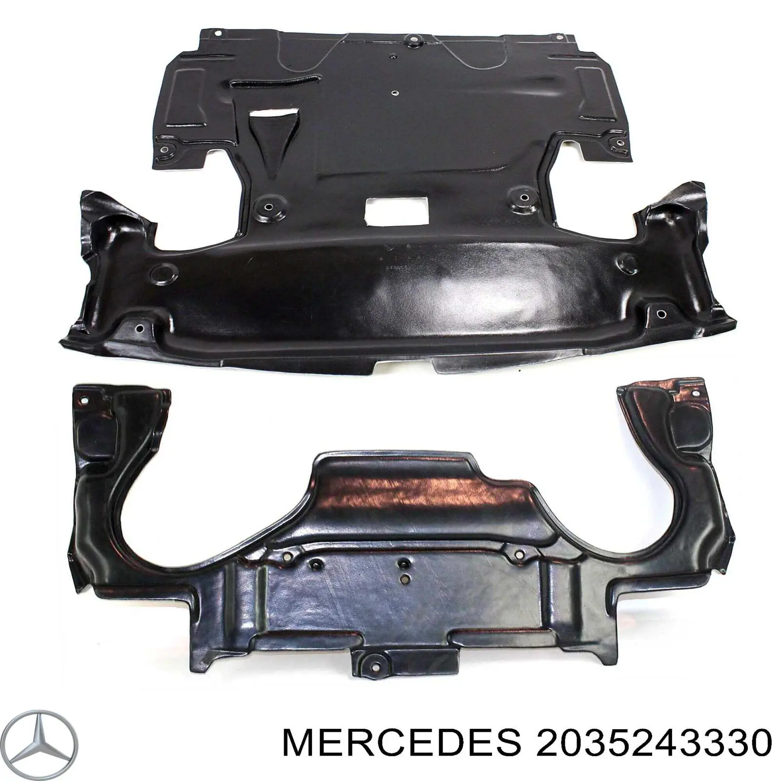 2035243330 Mercedes protección motor delantera