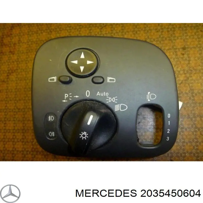 2035450604 Mercedes interruptor de faros para "torpedo"