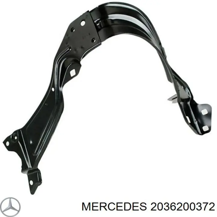 2036200372 Mercedes soporte de radiador izquierdo (panel de montaje para foco)