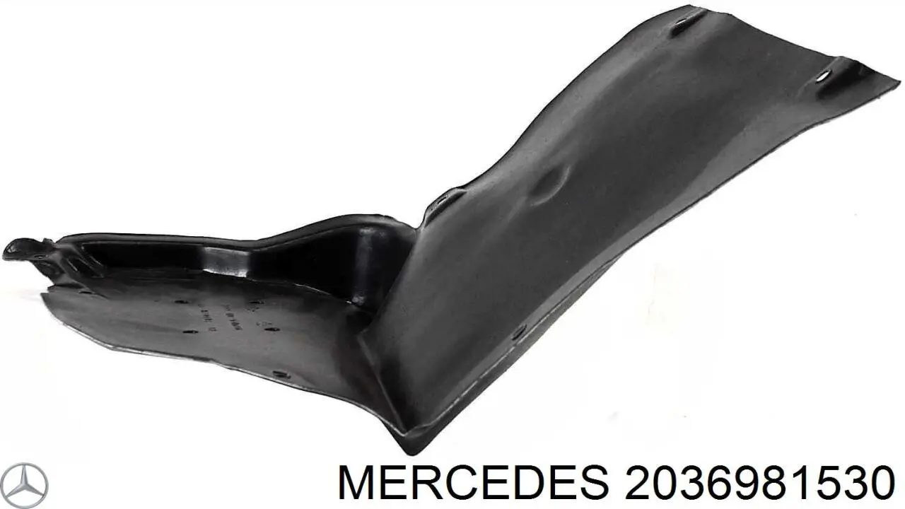 2036981530 Mercedes guardabarros interior, aleta trasera, izquierdo