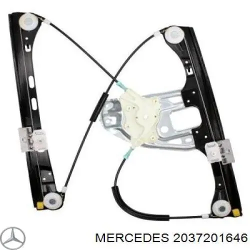 2037201646 Mercedes mecanismo de elevalunas, puerta delantera derecha