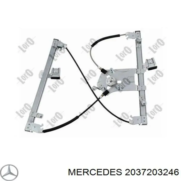 2037203246 Mercedes mecanismo de elevalunas, puerta delantera derecha