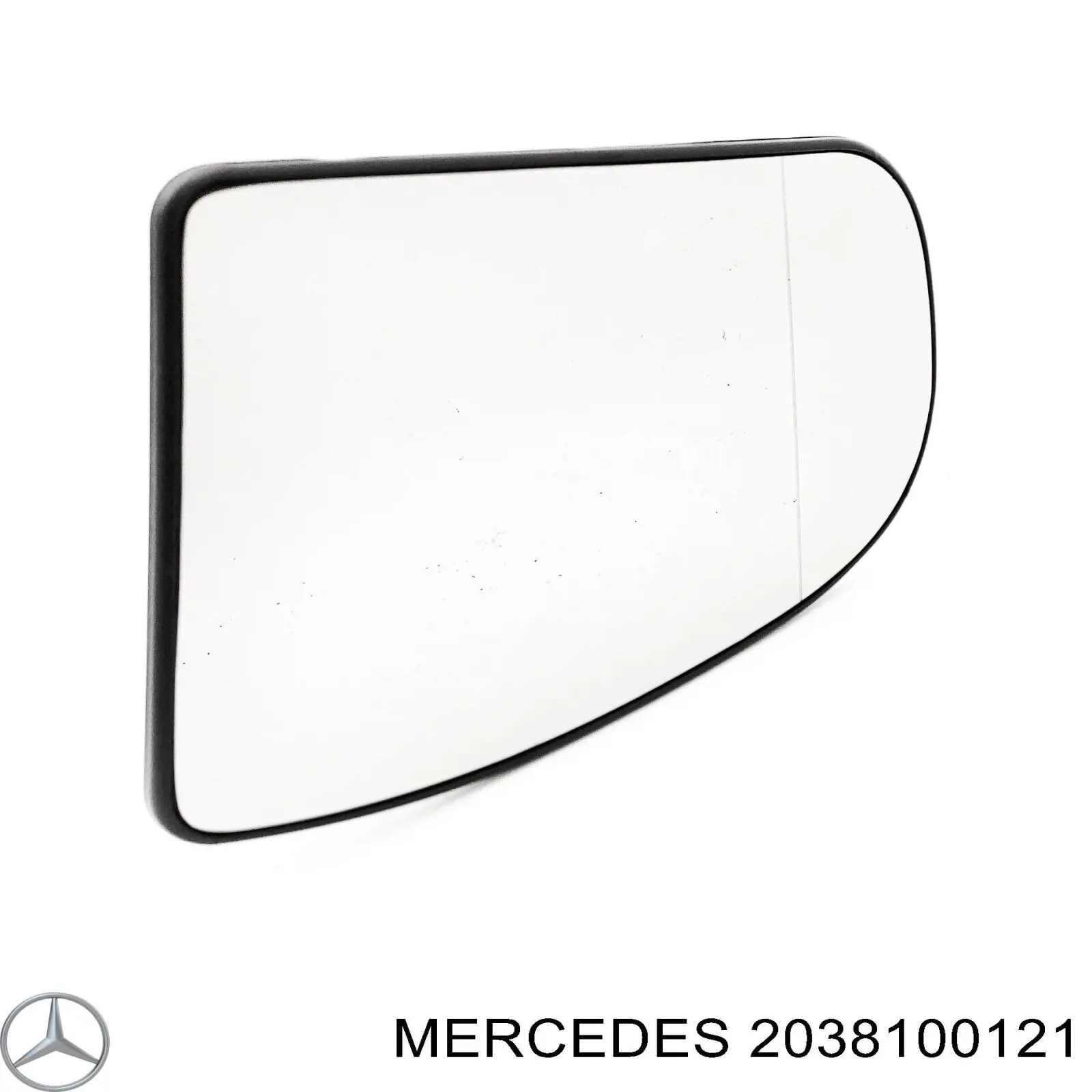 2038100121 Mercedes cristal de espejo retrovisor exterior izquierdo