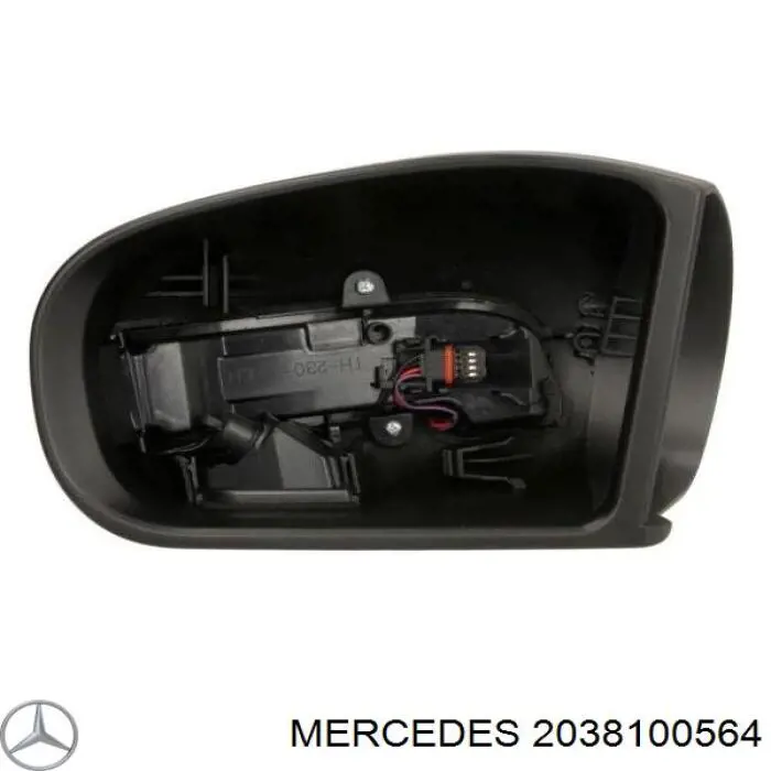 2038100564 Mercedes cubierta de espejo retrovisor izquierdo