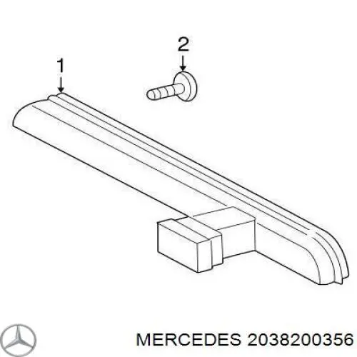 2038200356 Mercedes lampara de luz de freno adicional