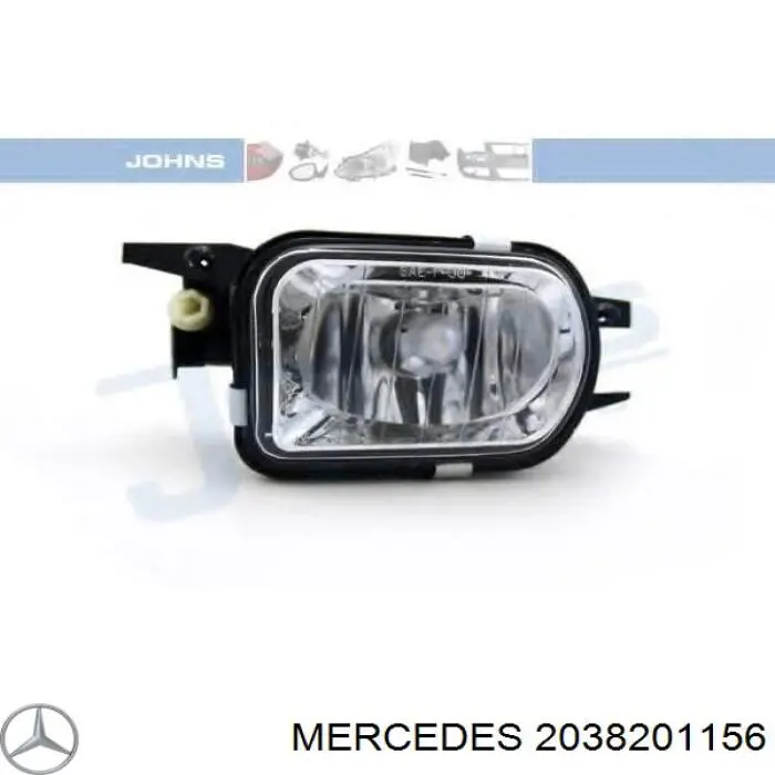 Luz antiniebla izquierdo 2038201156 Mercedes