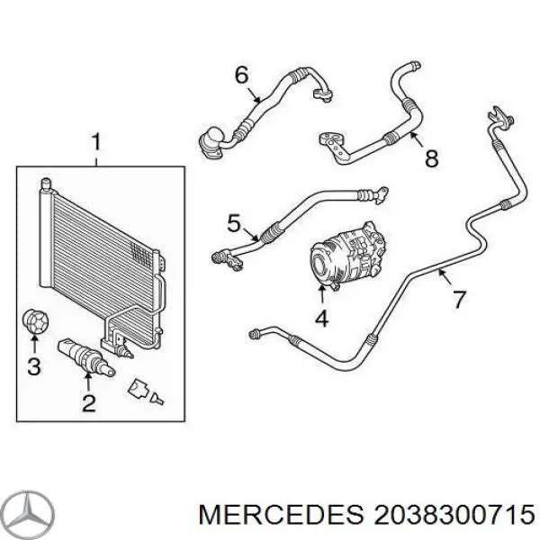 Manguera De Aire Acondicionado, Desde Deshumificador Hasta Evaporador Mercedes C (S203)