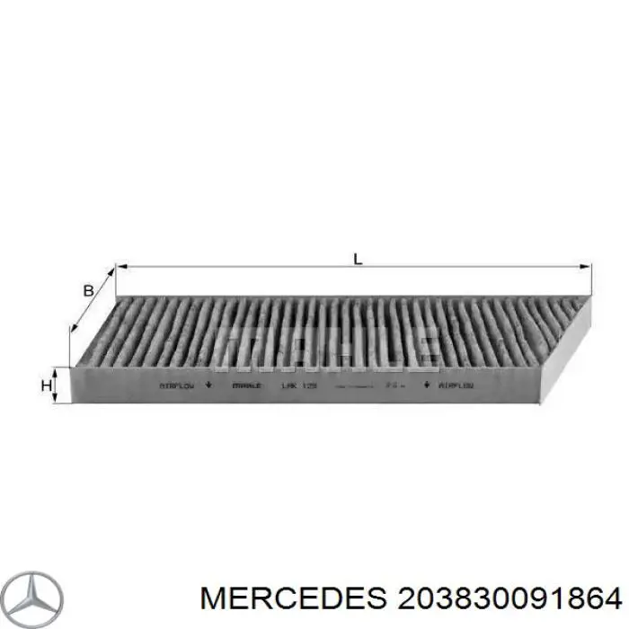 203830091864 Mercedes filtro habitáculo