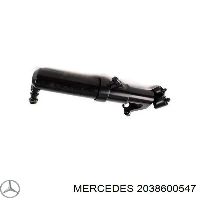 2038600547 Mercedes tobera de agua regadora, lavado de faros, delantera izquierda