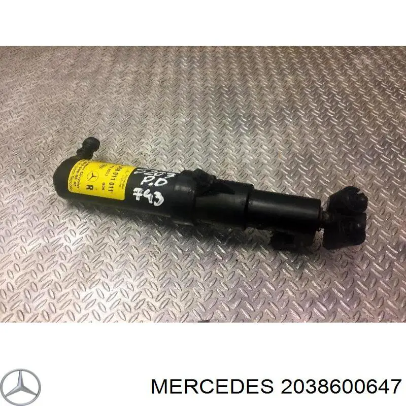 2038600647 Mercedes tobera de agua regadora, lavado de faros, delantera derecha