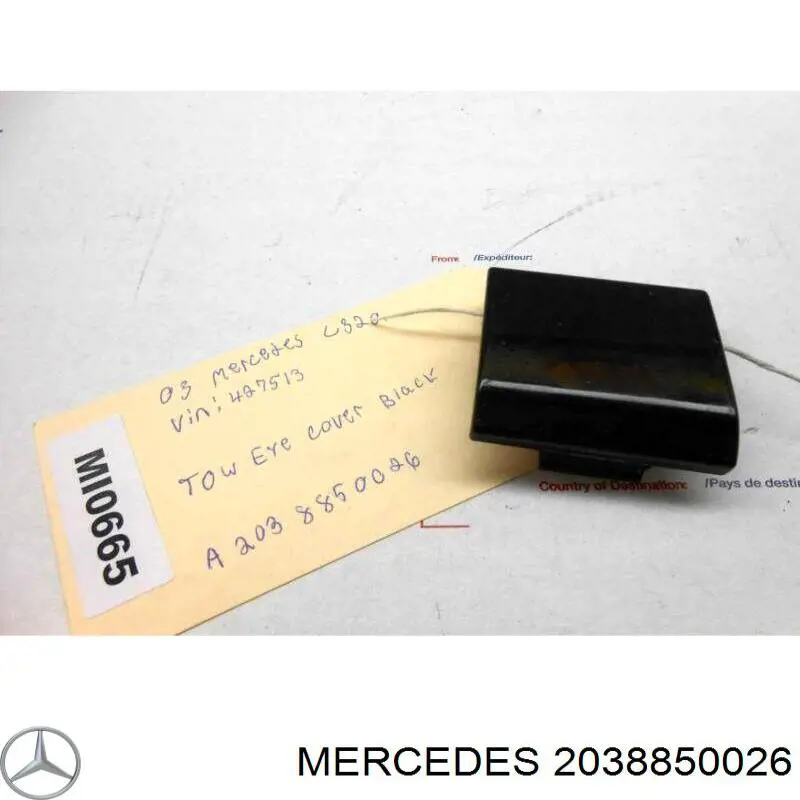 A20388500269999 Mercedes cobertura de parachoques, enganche de remolque, delantera