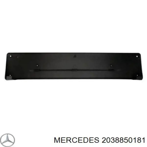 2038850181 Mercedes soporte de matricula delantera