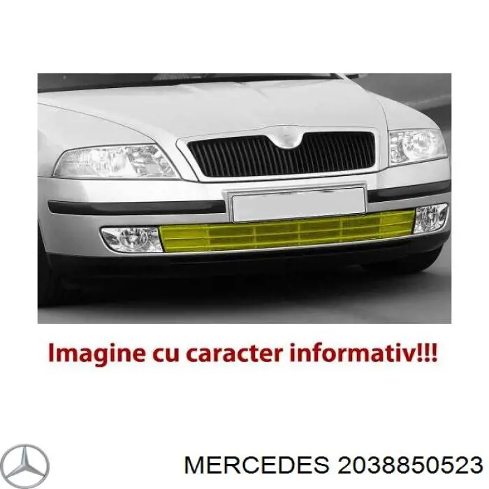 2038850523 Mercedes rejilla de ventilación, parachoques trasero, izquierda