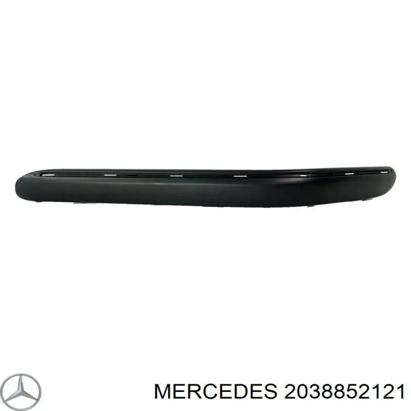 2038852121 Mercedes listón embellecedor/protector, parachoque delantero izquierdo