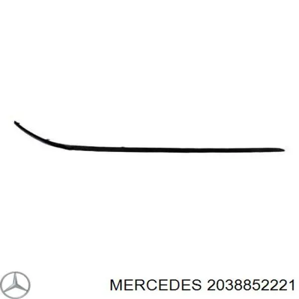 2038852221 Mercedes moldura de parachoques delantero derecho