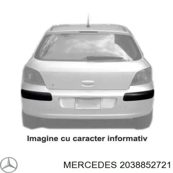 2038852721 Mercedes listón embellecedor/protector, parachoques trasero izquierdo