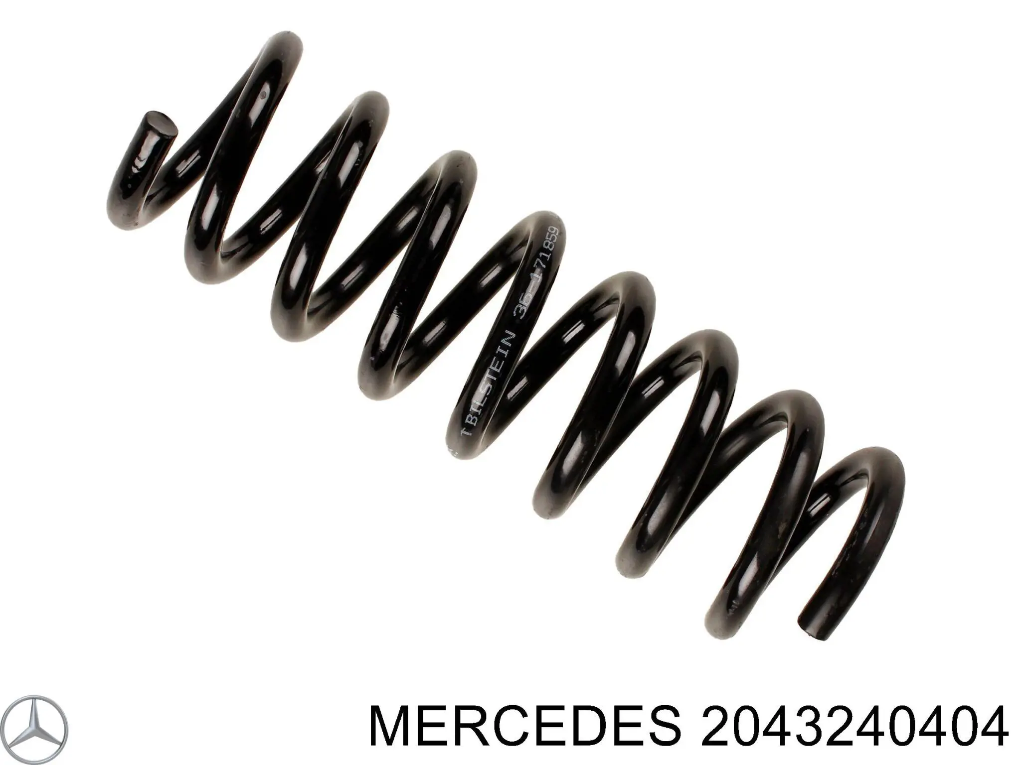 2043240404 Mercedes muelle de suspensión eje trasero