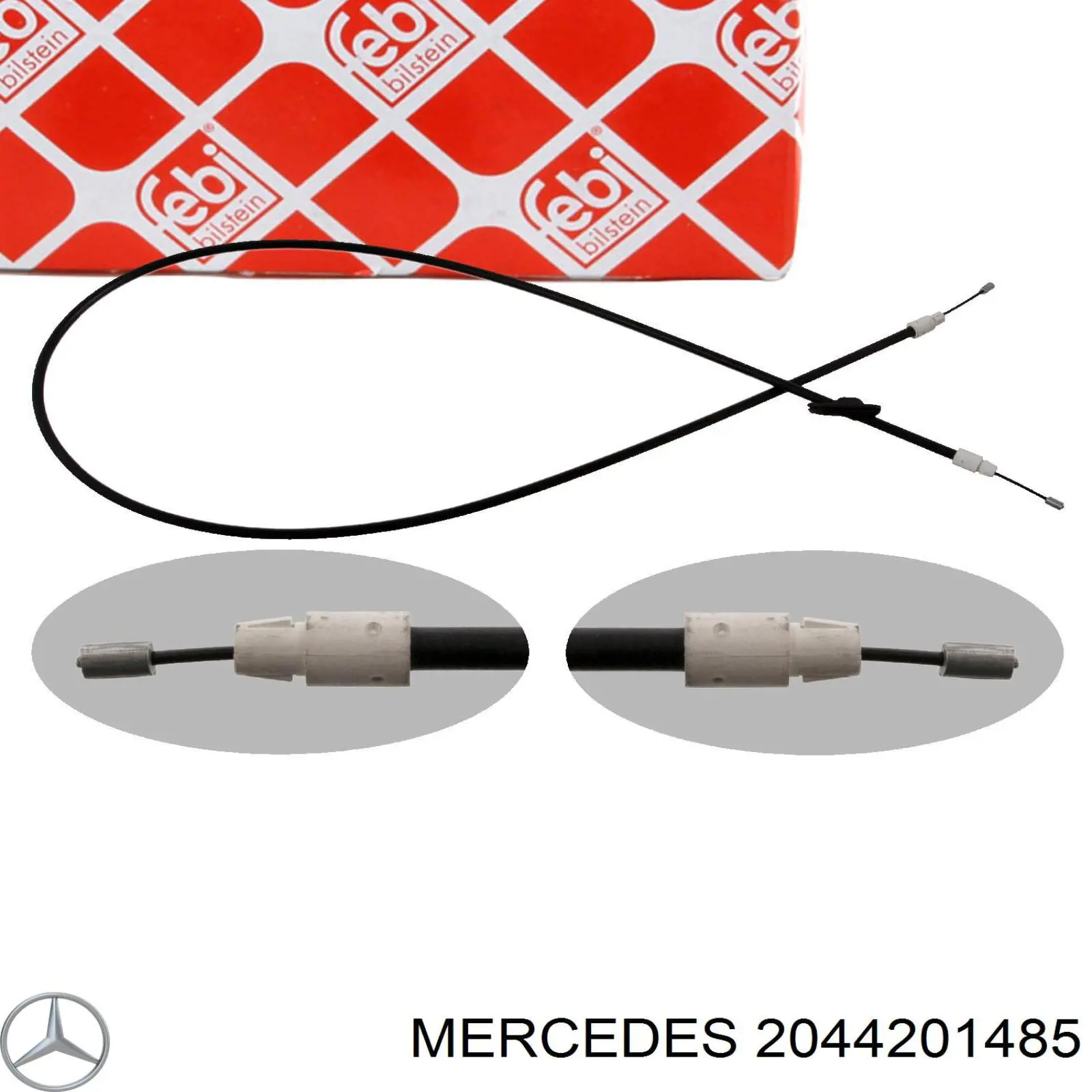 2044201485 Mercedes cable de freno de mano delantero