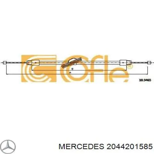 2044201585 Mercedes cable de freno de mano delantero